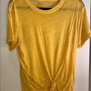Urban Outfitter yellow sheer tee